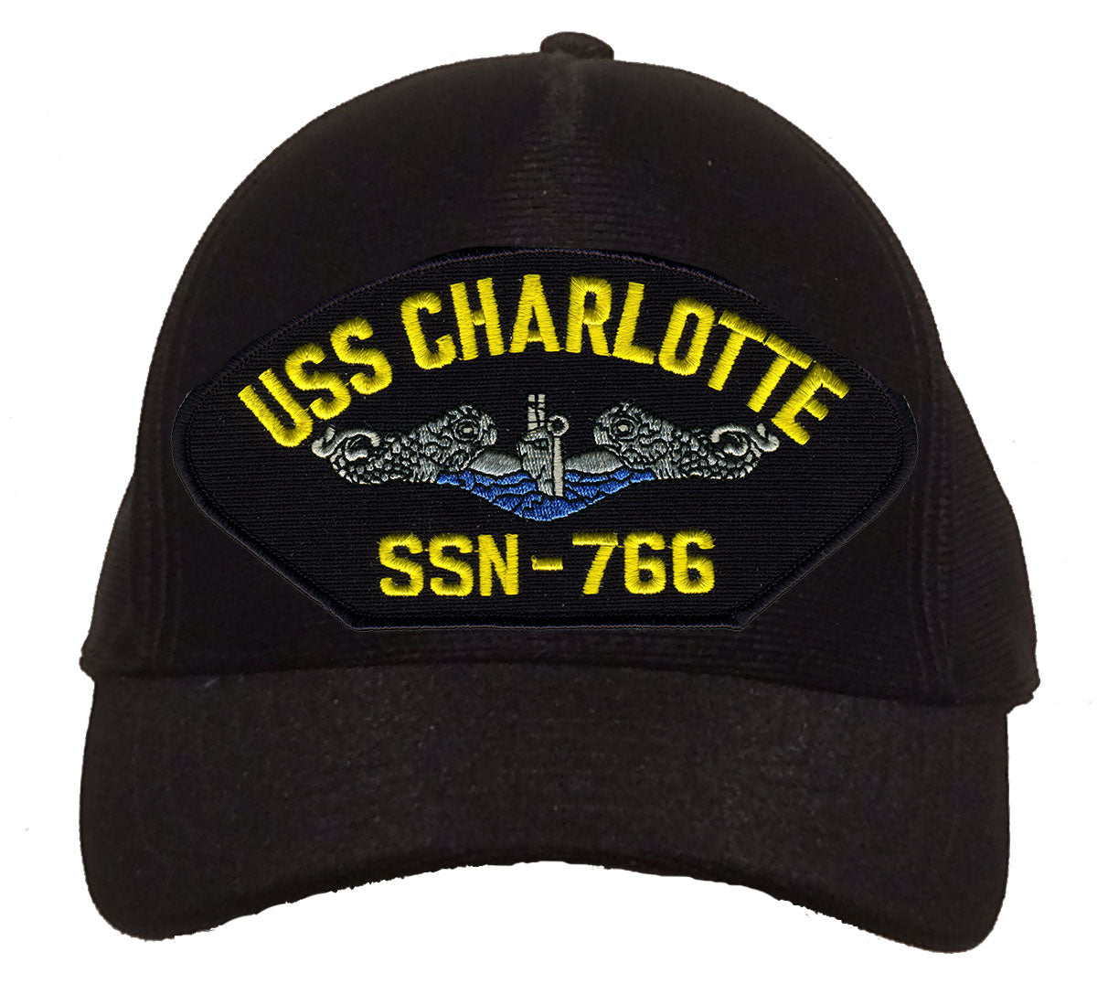 USS Charlotte SSN-766 Blue Water (Silver Dolphins) Cap