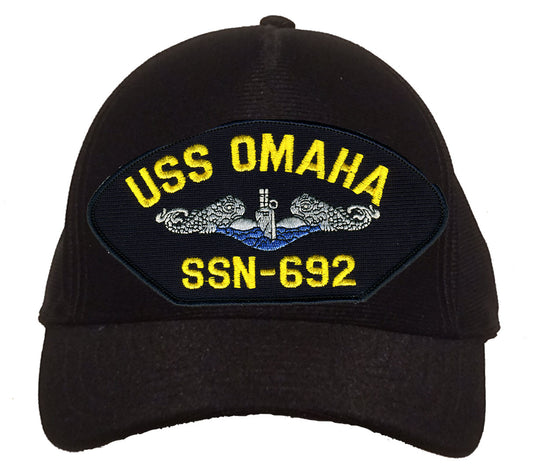 USS Omaha SSN-692 Blue Water (Silver Dolphins) Cap