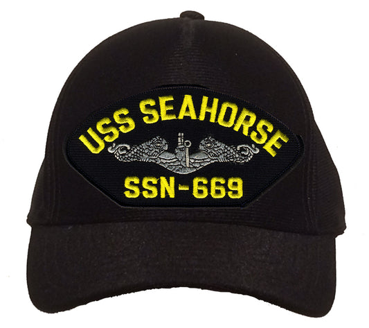 USS Seahorse SSN-669 Silver Dolphins Cap