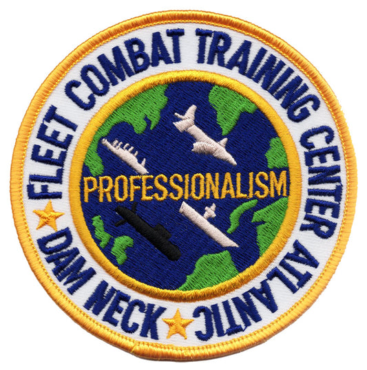 Fleet Combat Training Center "Dam Deck" Iron On Patch