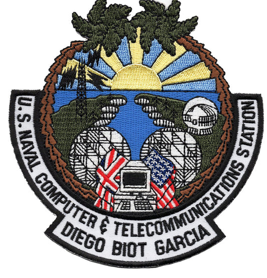 US Naval Computer & Telecommunications Stn. Diego Biot Garcia Iron On Patch