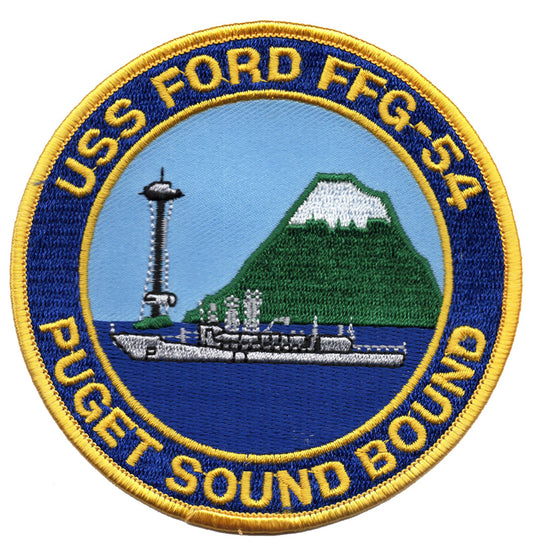 USS Ford FFG-54 Puget Sound Bound Iron On Patch