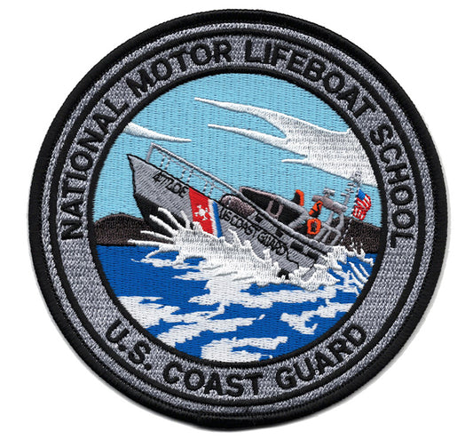 Coast Guard National Motor Lifeboat School Iron On Patch