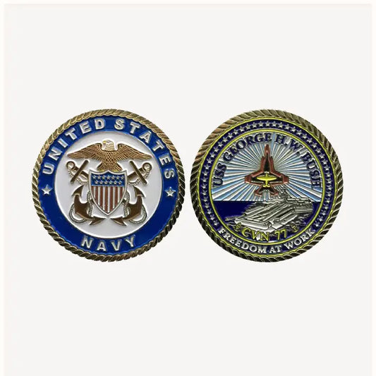 USS George H.W. Bush CVN 77 Challenge Coin (Officer Version)