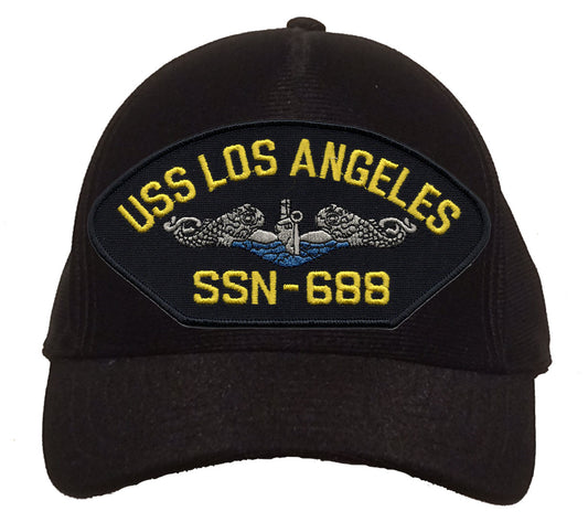 USS Los Angeles SSN-688 Blue Water (Silver Dolphins) Cap