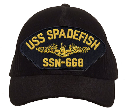 USS Spadefish SSN-668 Gold Dolphins Cap