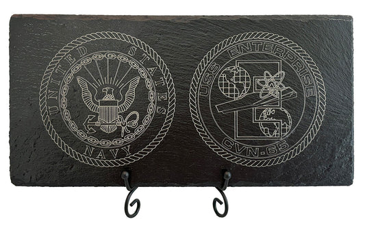 USS Enterprise CVN-65  Slate Plaque (Enlisted)