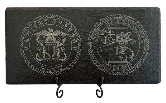 USS Enterprise CVN-65  Slate Plaque (Officer)