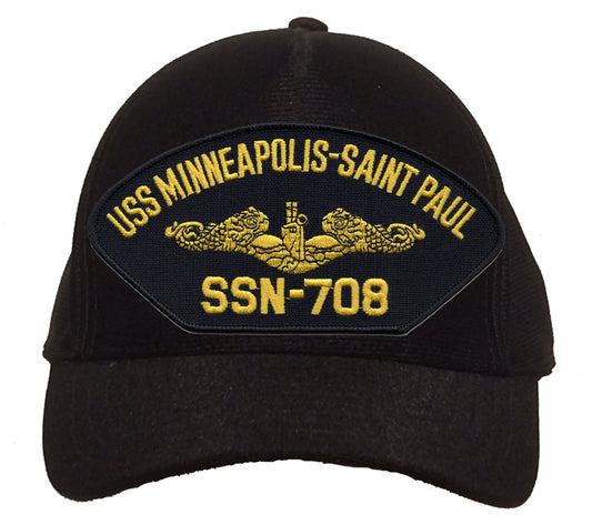 USS Minneapolis-Saint Paul SSN-708 Gold Dolphins Cap