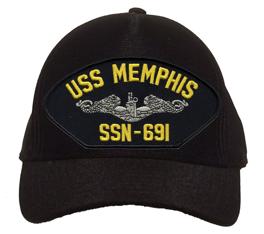 USS Memphis SSN-691 Silver Dolphins Cap