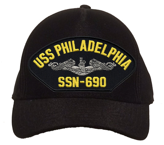 USS Philadelphia SSN-690 Silver Dolphins Cap