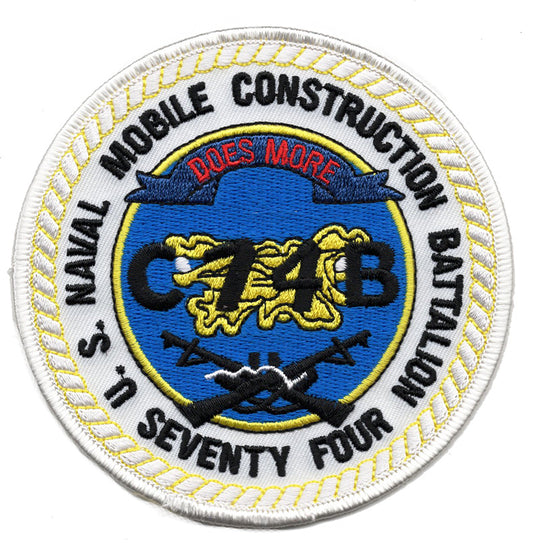 Mobile Construction Battalion 74 (NMCG-74) Iron On Patch