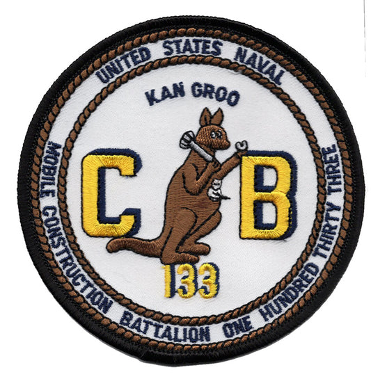 Mobile Construction Battalion 133 Iron On Patch