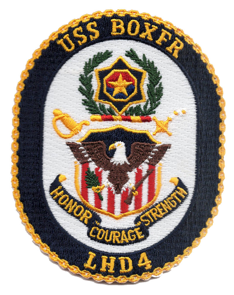 USS Boxer LHD 4 Iron On Patch