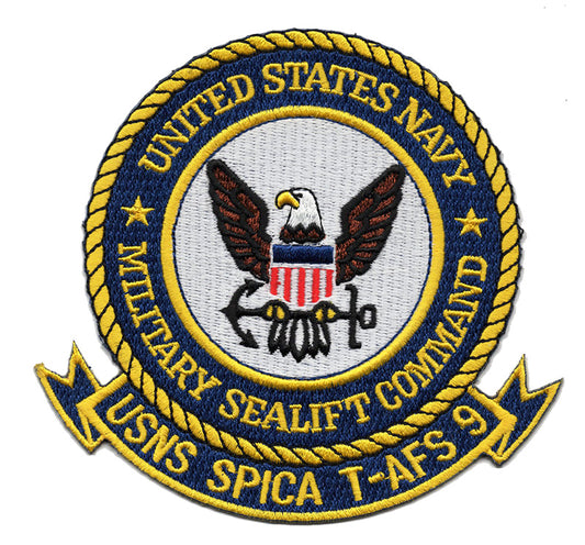 USN Military Sealift Command Spica T-AFS 9 Iron On Patch