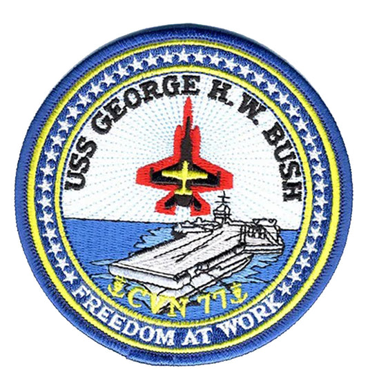USS George H.W. Bush CVN 77 Iron On Patch