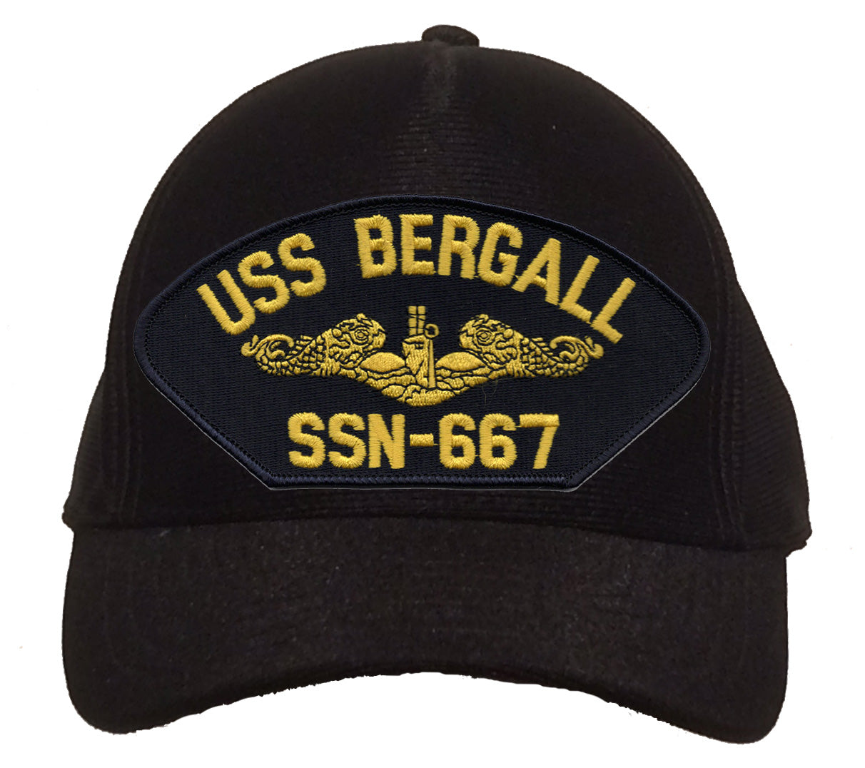 USS Bergall SSN-667 Gold Dolphins Cap