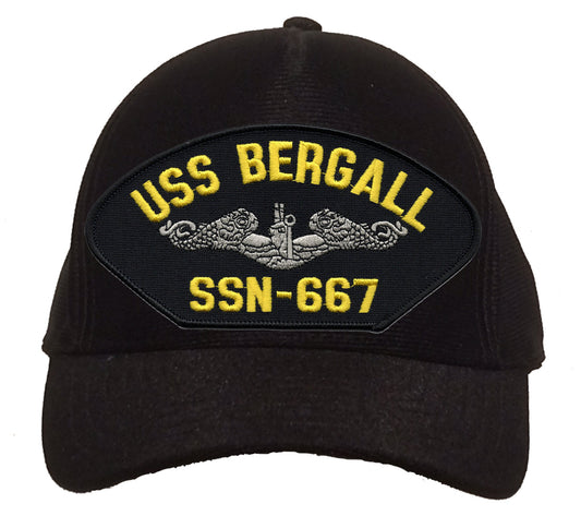 USS Bergall SSN-667 Silver Dolphins Cap