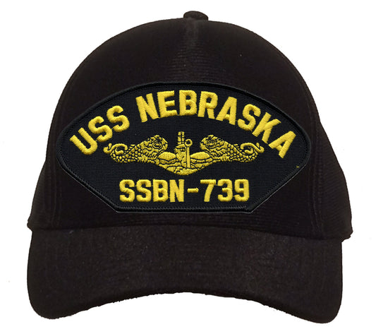 USS Nebraska SSBN-739 Gold Dolphins Cap