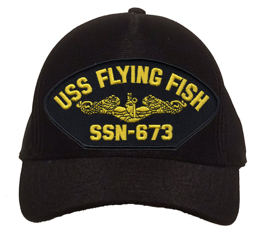 USS Flying Fish SSN-673 Gold Dolphins Cap