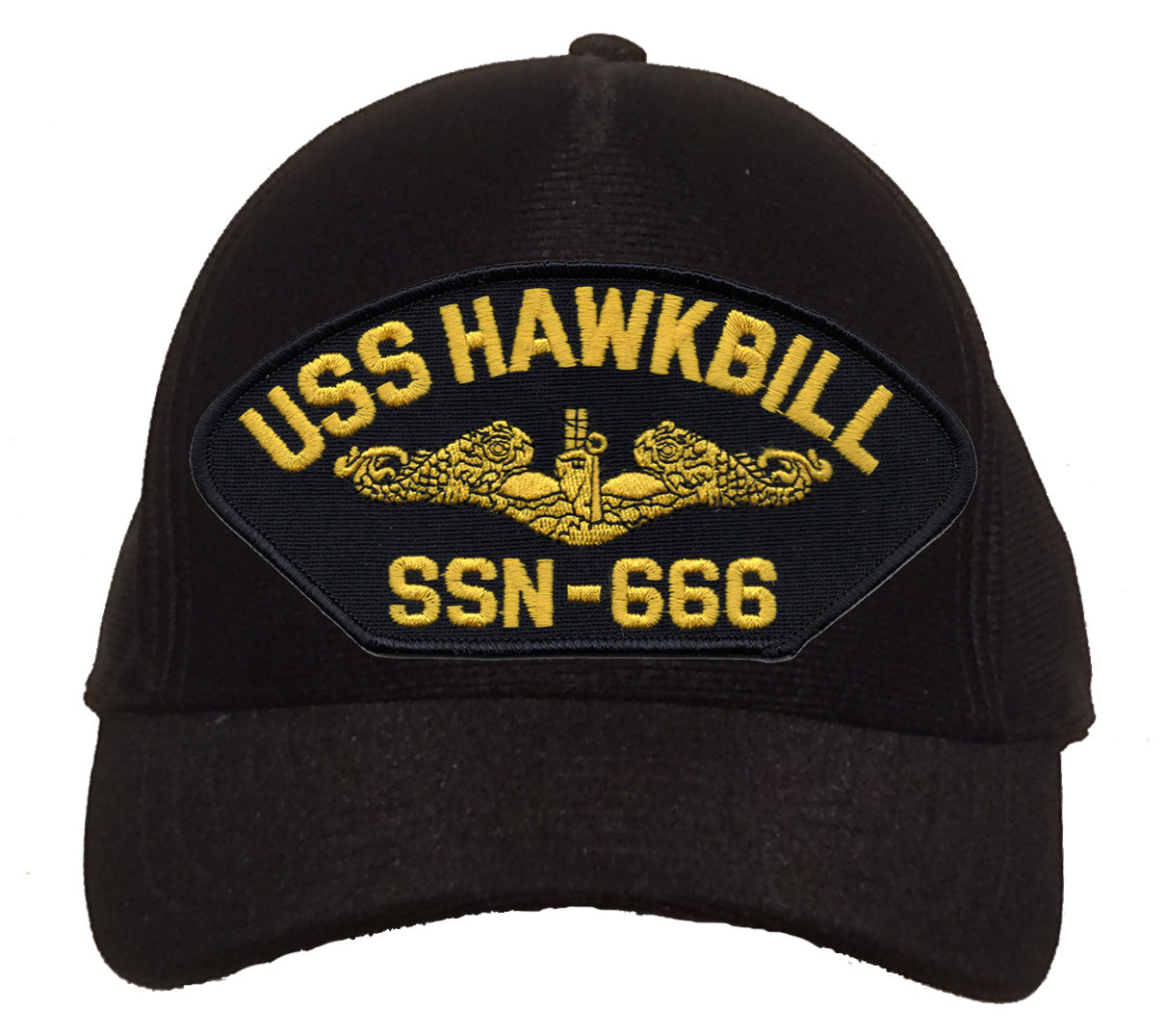 USS Hawkbill SSN-666 Gold Dolphins Cap