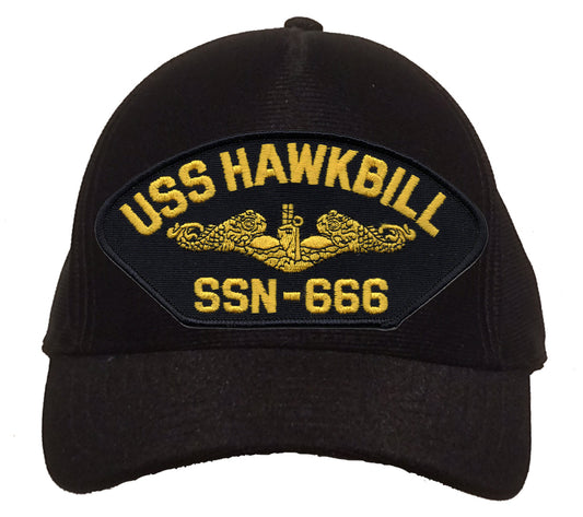 USS Hawkbill SSN-666 Gold Dolphins Cap