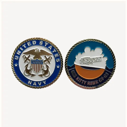 USS Kitty Hawk CV 63 Challenge Coin (Officer Version)