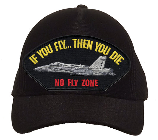 If you Fly...Then You Die No Fly Zone Cap