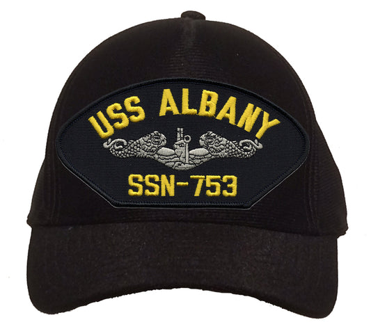 USS Albany SSN-753 Silver Dolphin Cap