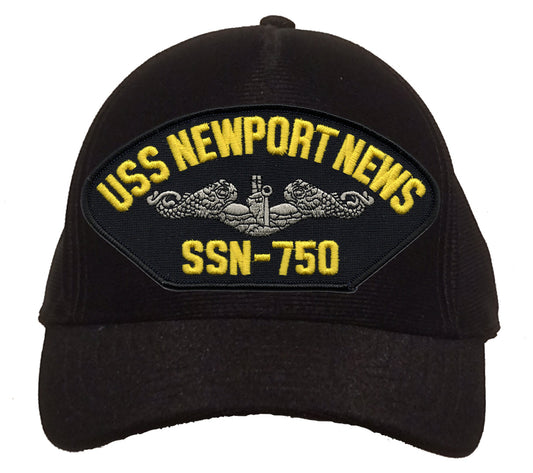 USS Newport News SSN-750 Silver Dolphins Cap