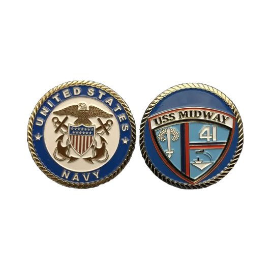 USS Midway CV 41 Challenge Coin (Officer Version)