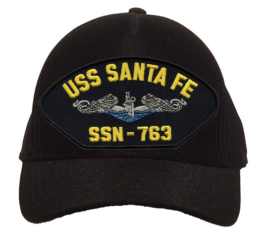 USS Santa Fe SSN-763 (Blue Water) Silver Dolphins Cap