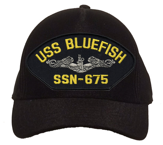 USS Bluefish SSN-675 Silver Dolphins Cap