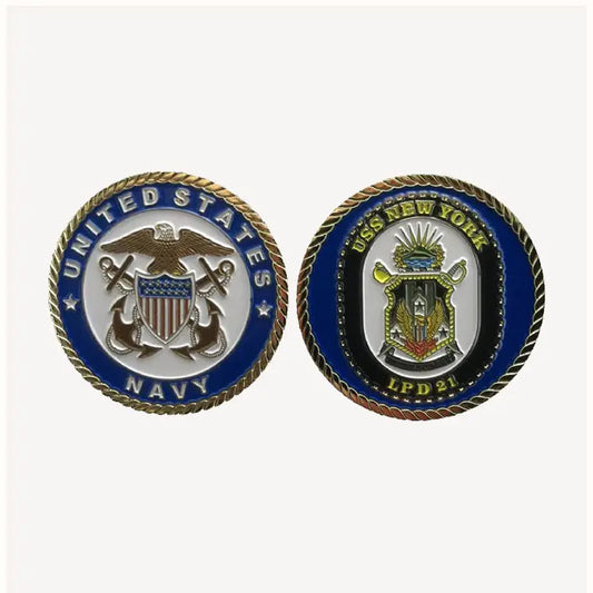 USS New York LPD 21 Challenge Coin (Officer Version)