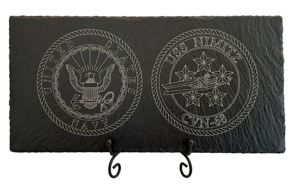 USS Nimitz CVN-68 Slate Plaque (Enlisted)