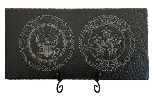 USS Nimitz CVN-68 Slate Plaque (Enlisted)