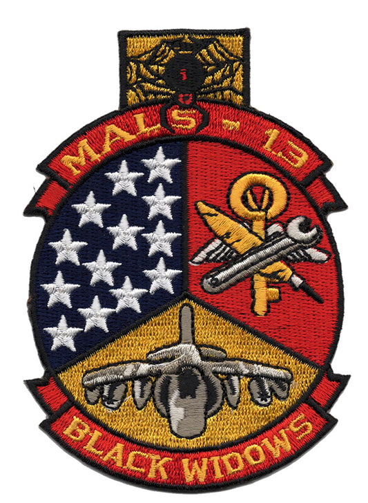 MALS 13 Black Widows Iron On Patch
