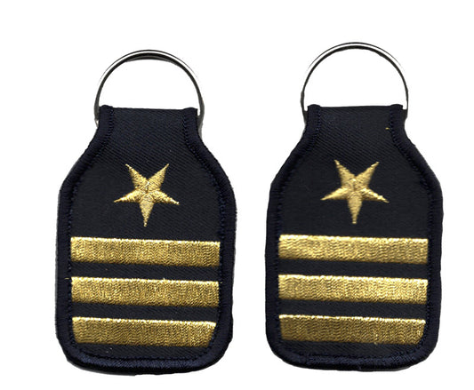 Commander Embroidered Key Ring
