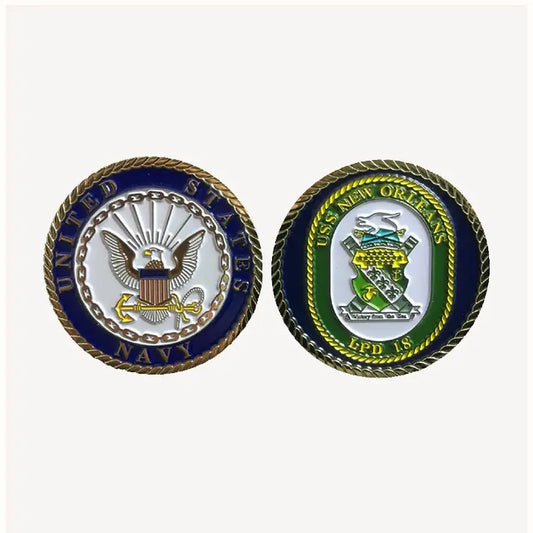 USS New Orleans LPD 18 Challenge Coin (Enlisted Version)