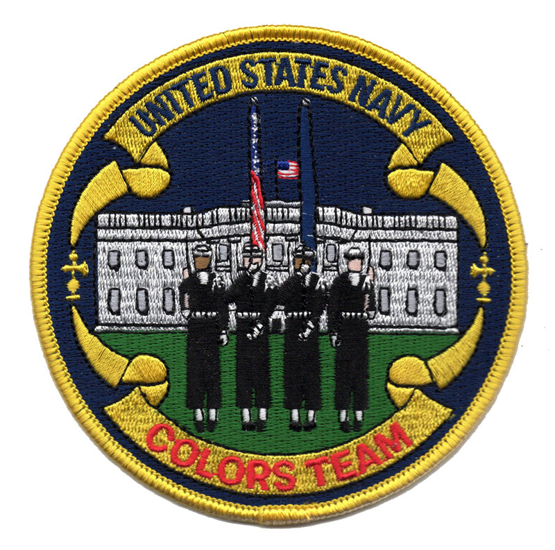 US Navy Colors Team Iron On Patch