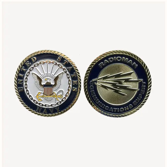 US Navy Radioman Challenge Coin