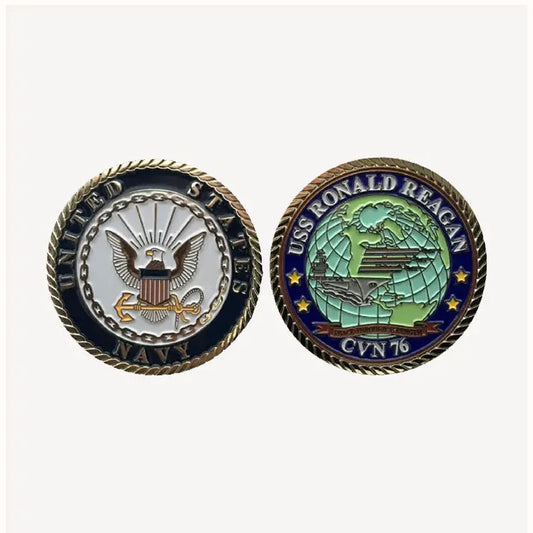 USS Ronald Reagan CVN 76 Challenge Coin (Enlisted Version)