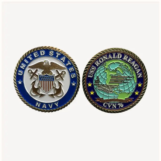 USS Ronald Reagan CVN 76 Challenge Coin (Officer Version)