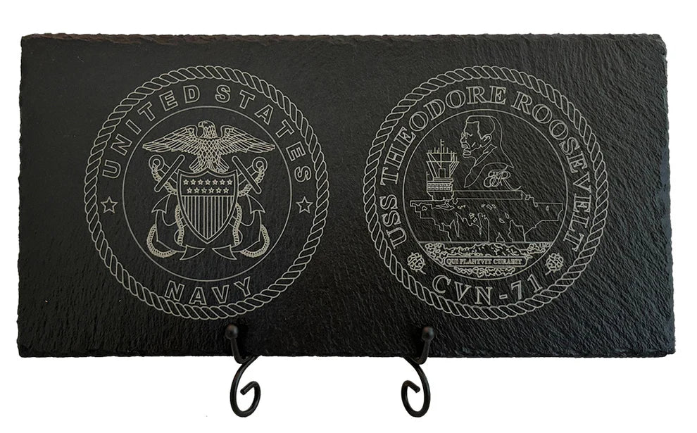 USS Theodore Roosevelt CVN-71 Slate Plaque (Officer)
