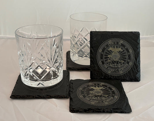 USS John C. Stennis CVN-74 Slate Coaster (Two (2) per pack)