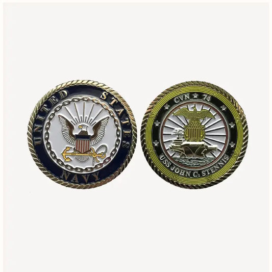 USS John Stennis CVN 74 Challenge Coin (Enlisted Version)