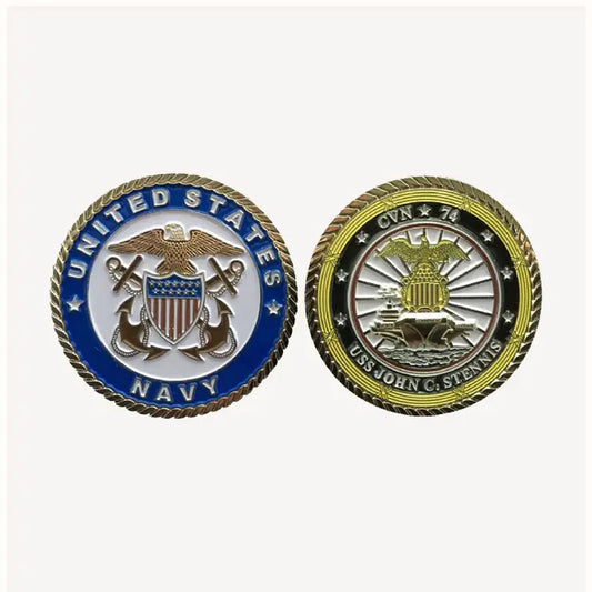 USS John Stennis CVN 74 Challenge Coin (Officer Version)