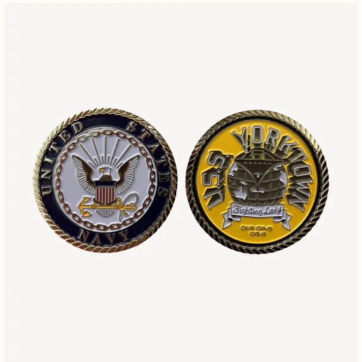 USS Yorktown CV/CVA/CVS 10 Challenge Coin (Enlisted Version)