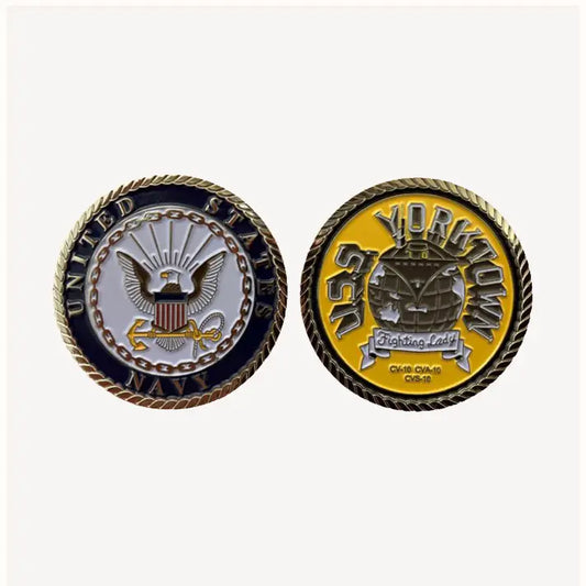 USS Yorktown CV/CVA/CVS 10 Challenge Coin (Enlisted Version)