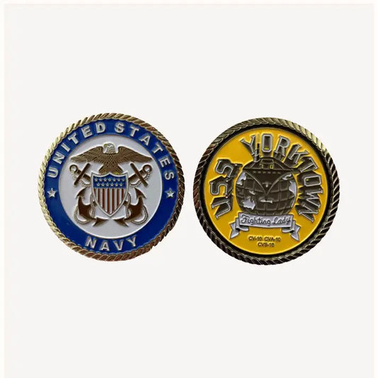 USS Yorktown CV/CVA/CVS 10 Challenge Coin (Officer Version)
